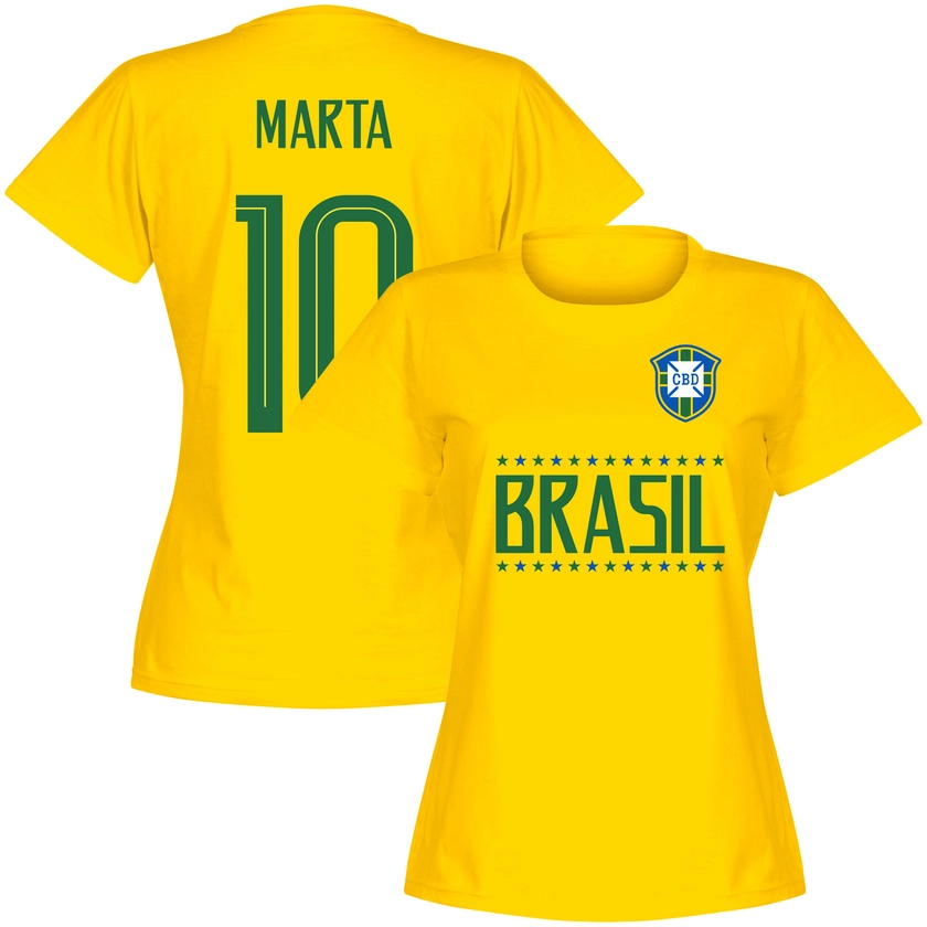 Brasilien Team Frauen Marta 10 T-shirt - gelb