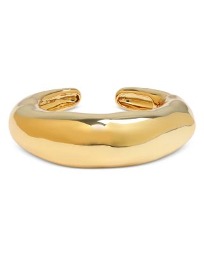 Molten Large Hinged Cuff Bracelet in 14K Gold Plated