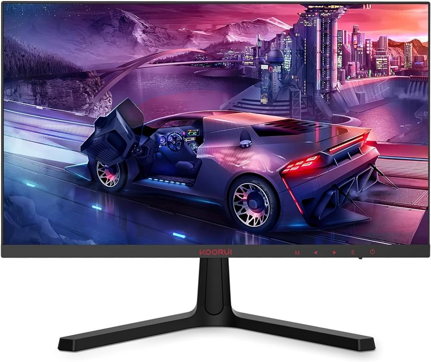 KOORUI Écran PC Gamer 24 Pouces - FHD (1920 x 1080), VA, 165Hz, 1ms MPRT, DCI-P3 85%, AdaptiveSync Technologie, Angle de Vision de 178°, Displayport 1.2 et HDMI X2, Noir