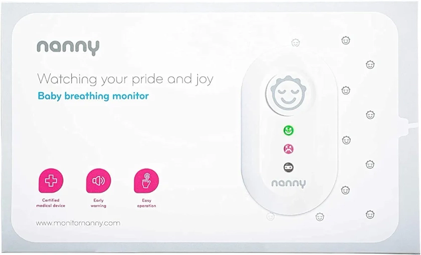 JABLOTRON™ Nanny Moniteur BM-02 Babyphone - Moniteur respiratoire pour bébés avec 1x Tapis à capteurs - Surveillez la Respiration de Votre Enfant - Made in The EU