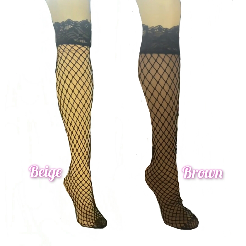 Fishnet Thigh High Compression Socks