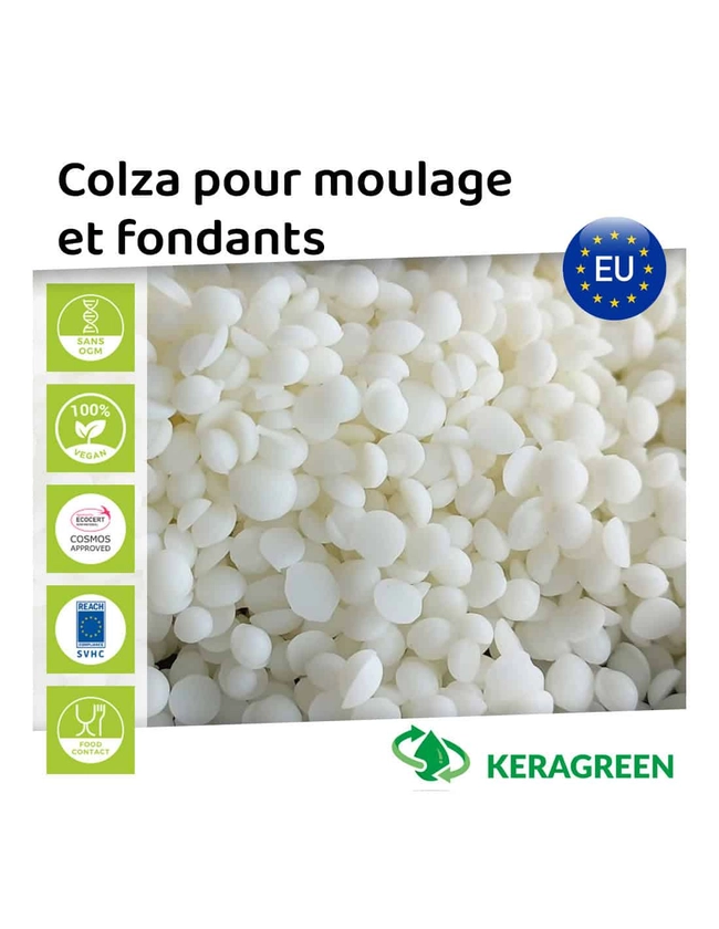 Cire végétale de colza européenne pour fondants et bougies moulées Cire Poids 1 kg