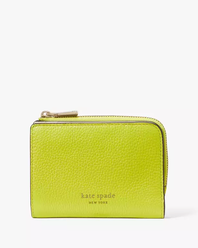 Ava Colorblocked Pebbled Leather Zip Bifold Wallet | Kate Spade New York