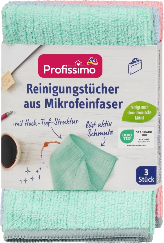 Reinigungstücher aus Mikrofeinfaser, 3 St