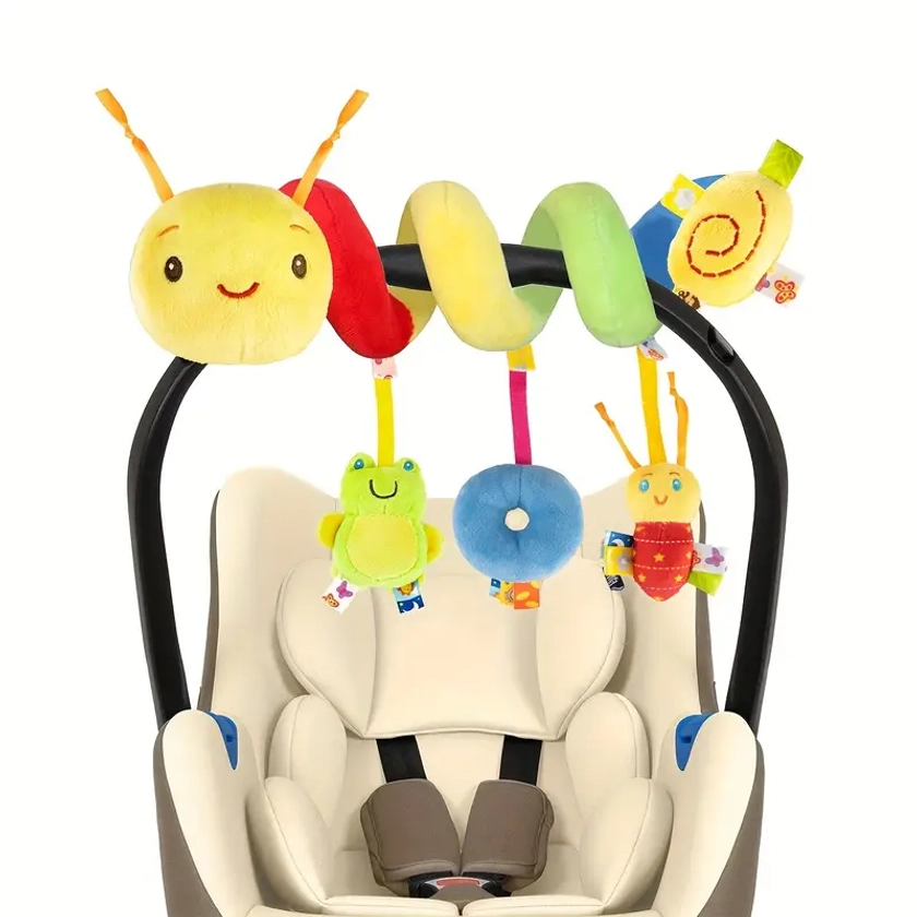 Baby Car Seat Toy, Activity Spiral Stroller Car Seat Lathe Hanging Bed Around Toys Baby Rattles Toy