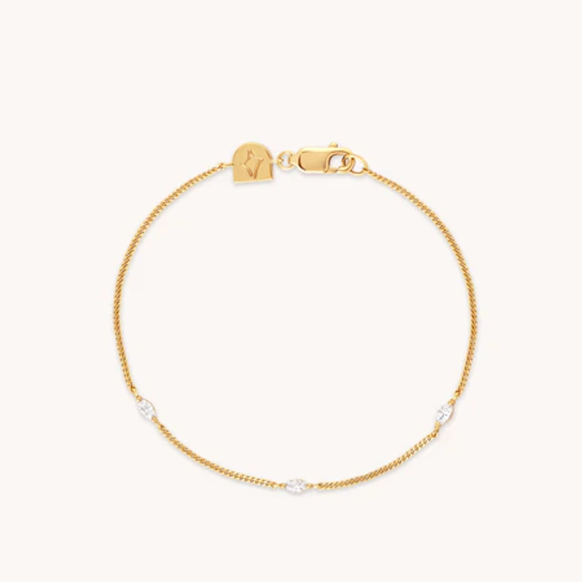 Navette Crystal Gold Chain Bracelet | Astrid & Miyu Bracelets
