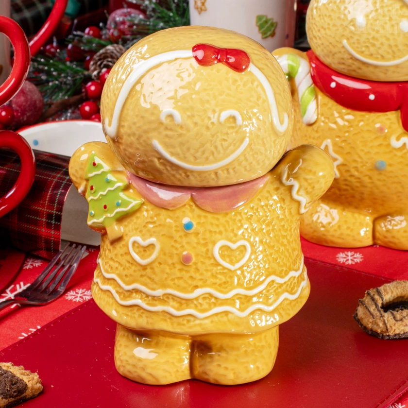 Darthome Ceramic Gingerbread Girl Cookie Jar 17x20x13cm