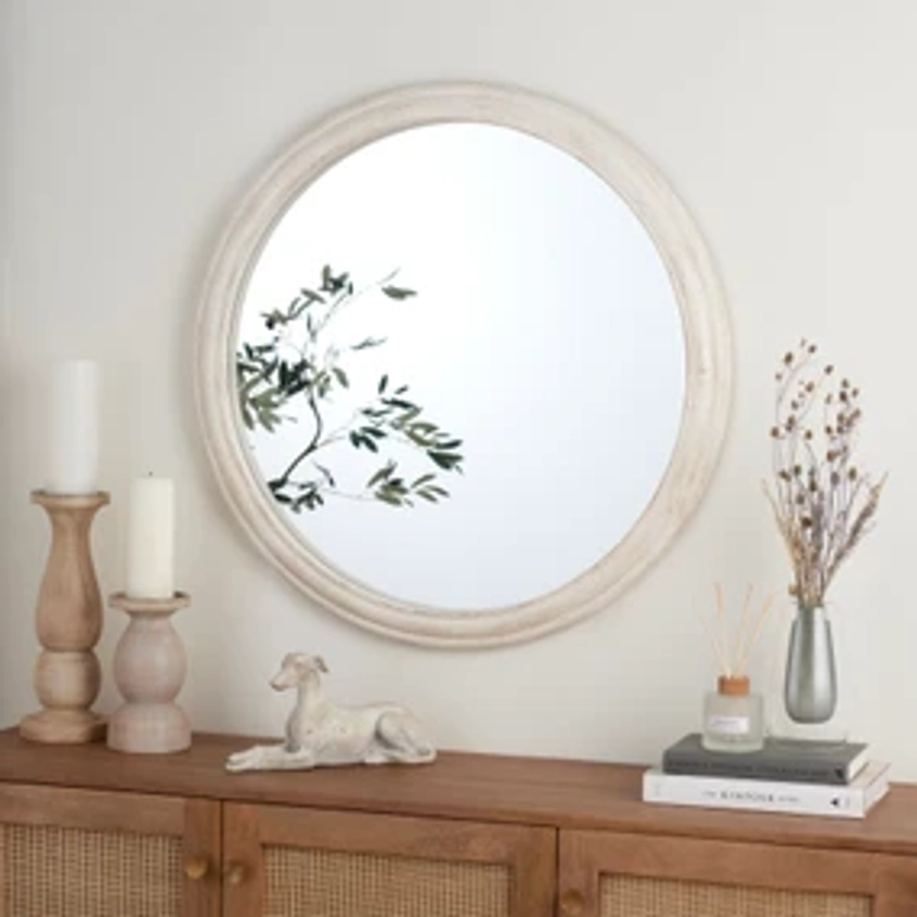 Churchgate Painted Oak Round Wall Mirror