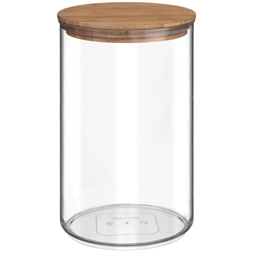 Round Storage Container with Bamboo Lid 2L