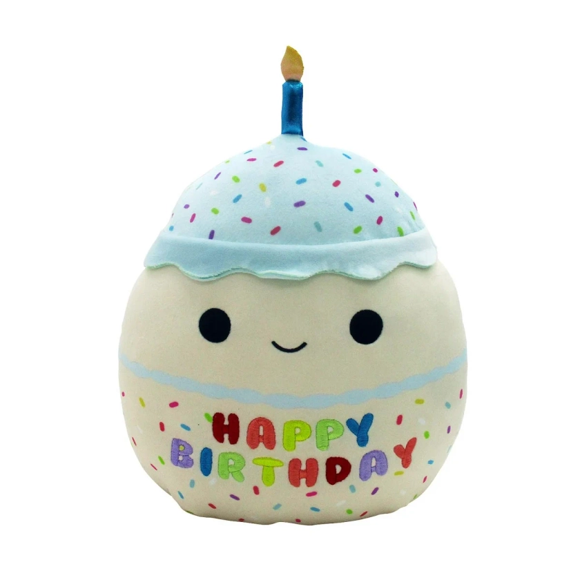 Squishmallows Plush 10 inch Blue & White Birthday Cake Child's Ultra Soft Plush