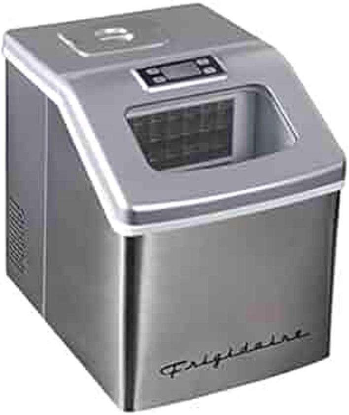 FRIGIDAIRE EFIC452-SS 40 Lbs Extra Large Clear Maker, Stainless Steel, Makes Square Ice