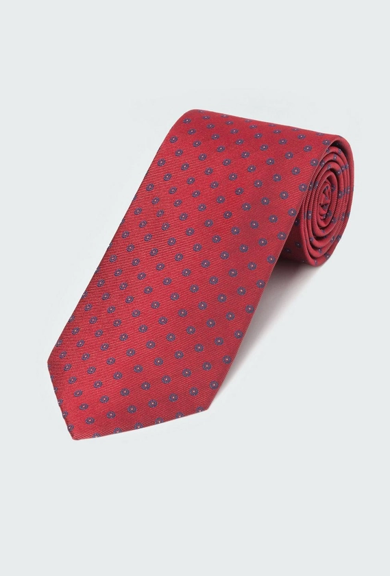 Red Tonal Dot Tie