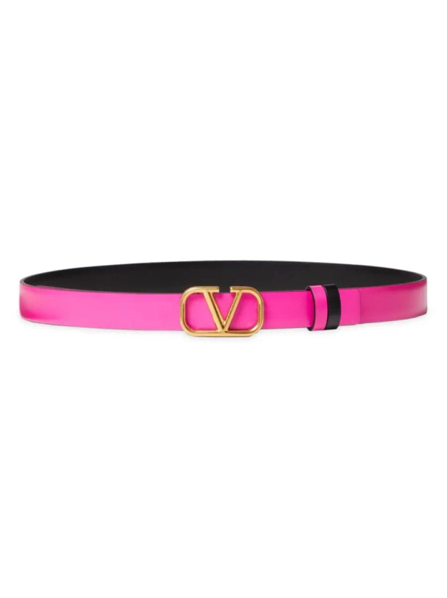 Valentino Garavani Reversible VLogo Signature Belt in Glossy Calfskin 20MM | Saks Fifth Avenue