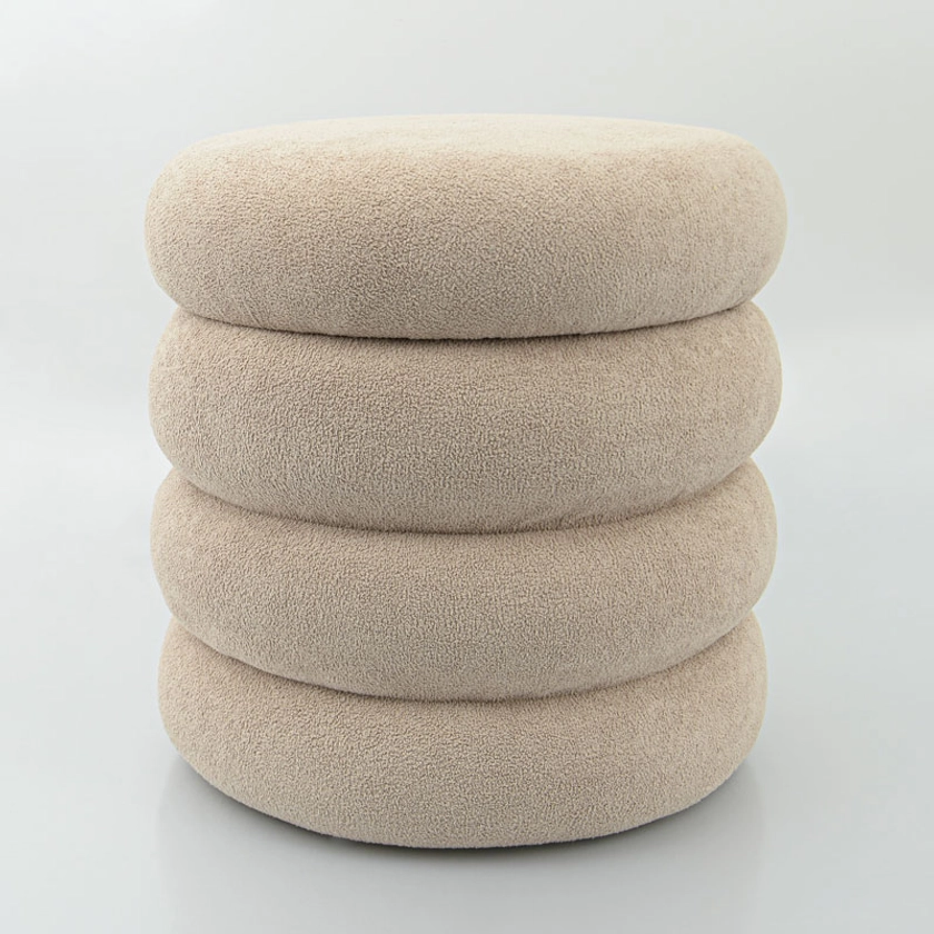 Pouf fluffy 'Luxury' beige beige - L'Incroyable