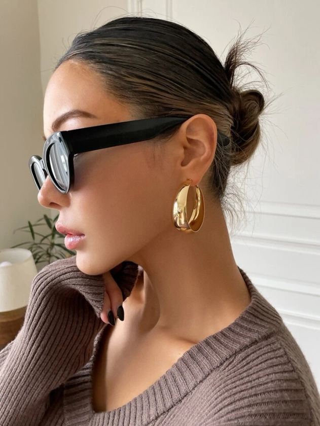 DAZY Minimalist Hoop Earrings | SHEIN USA