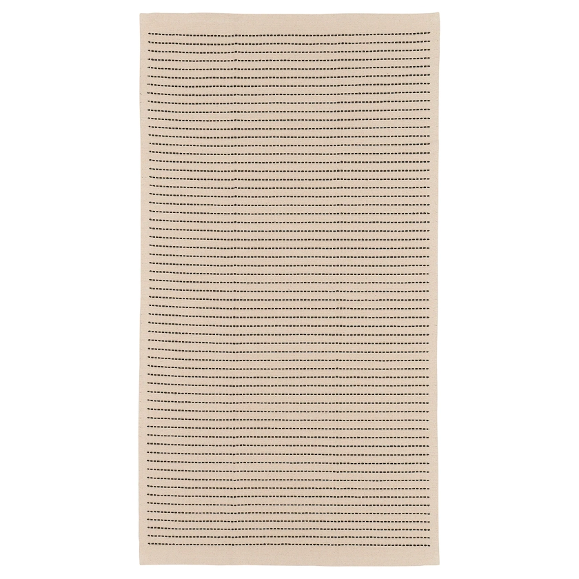 STARREKLINTE tapis tissé à plat, naturel/noir, 80x150 cm - IKEA