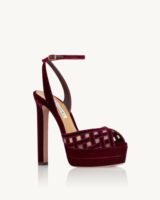 Romance Sandal Plateau 130 bordeaux Aquazzura@ Official