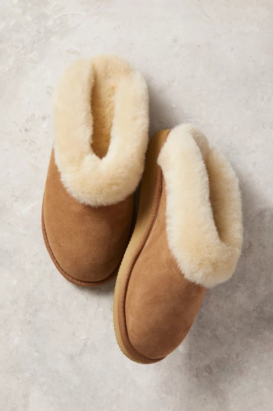 Women's Alyssa Sheepskin Scuff Slippers with Arch Support