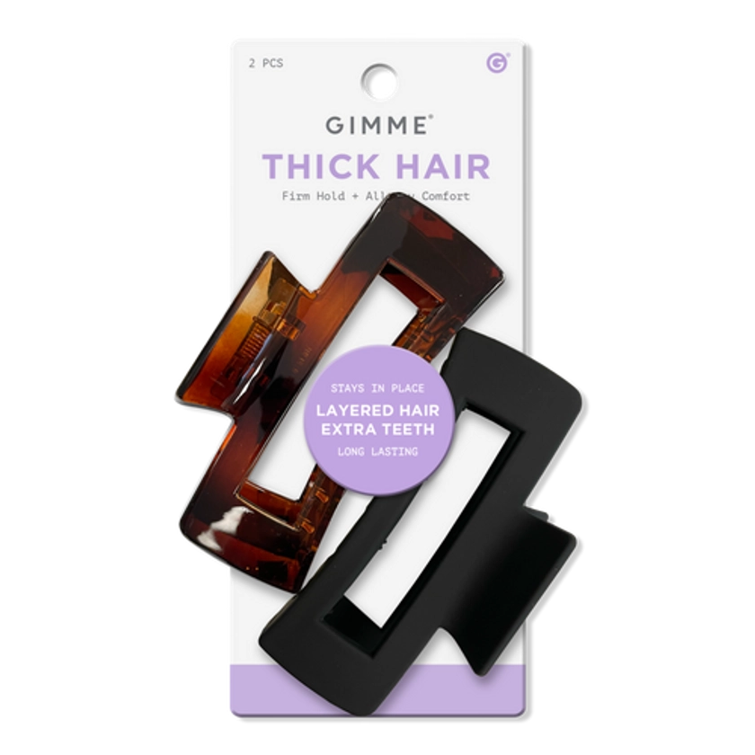 Thick Hair - Black & Tortoise Claw Clips - GIMME beauty | Ulta Beauty