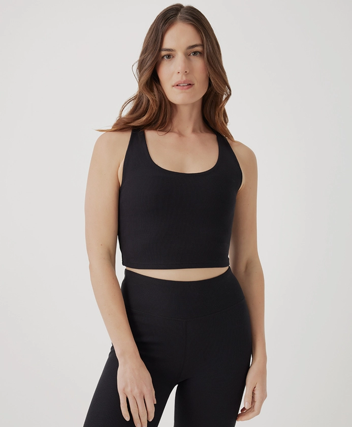 Women’s On The Go-to Rib Crop Tank made with Organic Cotton | Pact