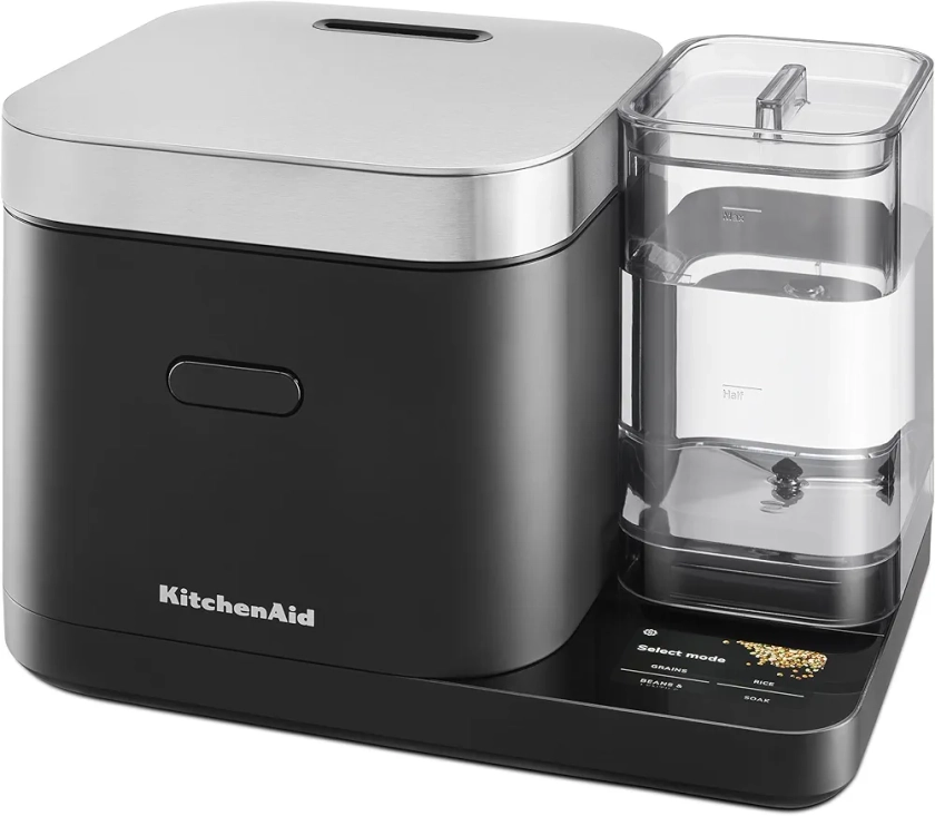KitchenAid Rice and Grain Cooker 8 Cup with Automatically Sensing Integrated Scale + Water Tank, KGC3155BM