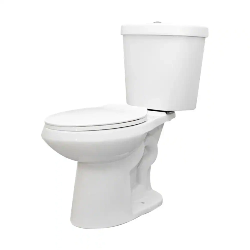 Glacier Bay 12 inch Rough In Two-Piece 1.1 GPF/1.6 GPF Dual Flush Elongated Toilet in White Seat Included N2316 - The Home Depot