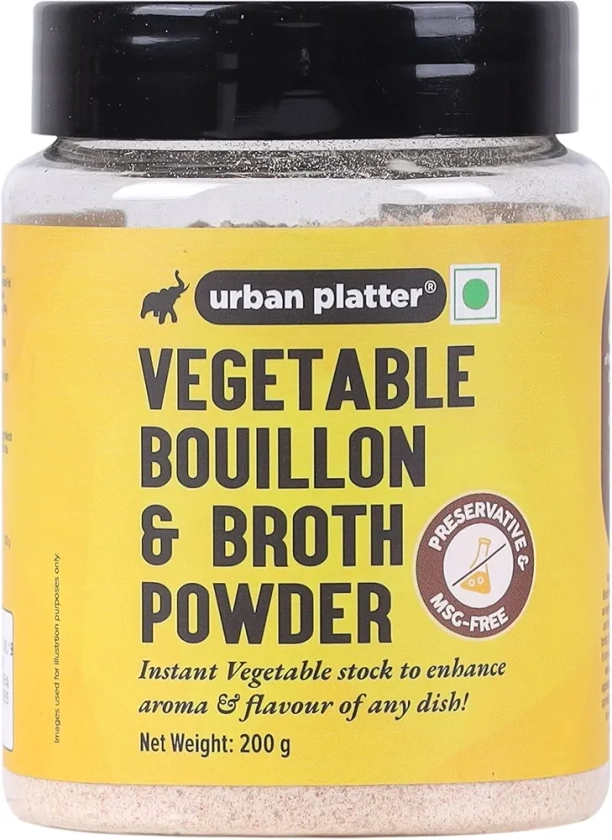 Urban Platter Vegetable Bouillon and Broth Powder, 200g [ Anytime Convenience | Prepares Quickly | Vibrant Flavours | Ideal Seasoning and Condiment] : Amazon.in: Home & Kitchen