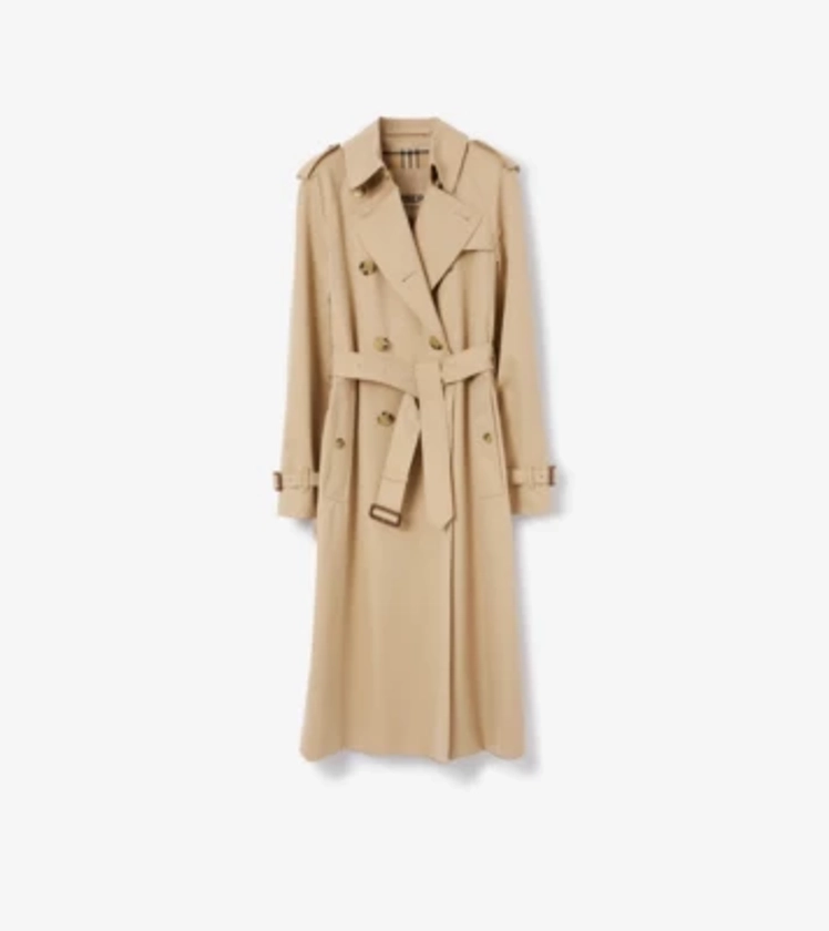 Long Waterloo Heritage Trench Coat in Honey - Women | Burberry® Official