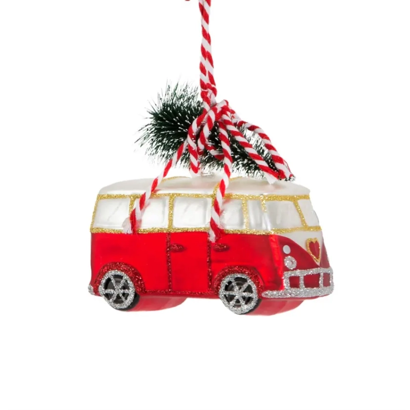 Christmas Camper Van Tree Decoration - Trouva