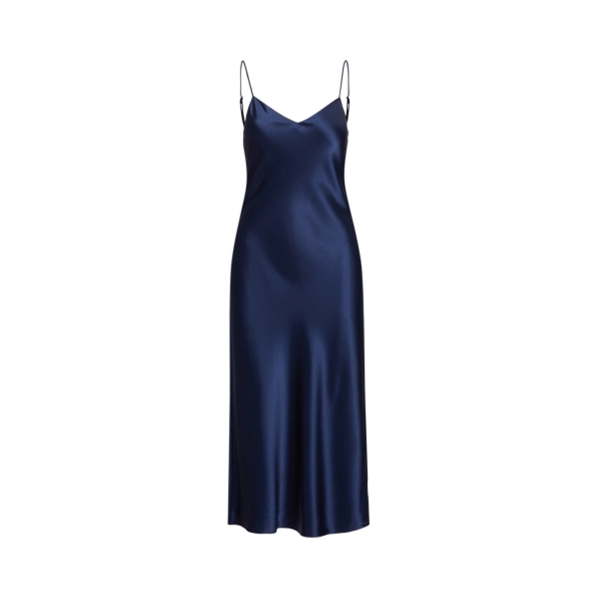 Double-Faced Satin Midi Slip Dress for Women | Ralph Lauren® UK