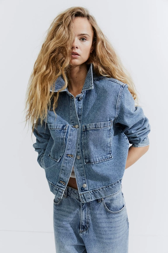 Short twill jacket - Denim blue - Ladies | H&M GB