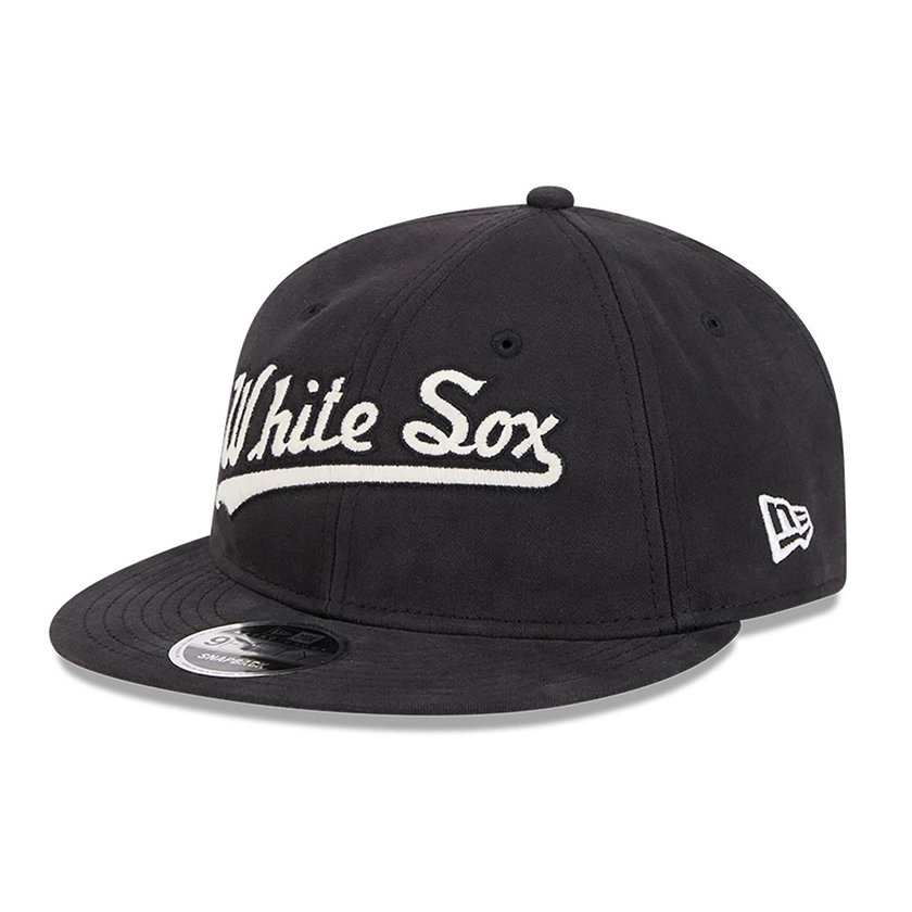 Chicago White Sox Vintage Black Retro Crown 9FIFTY Snapback Cap