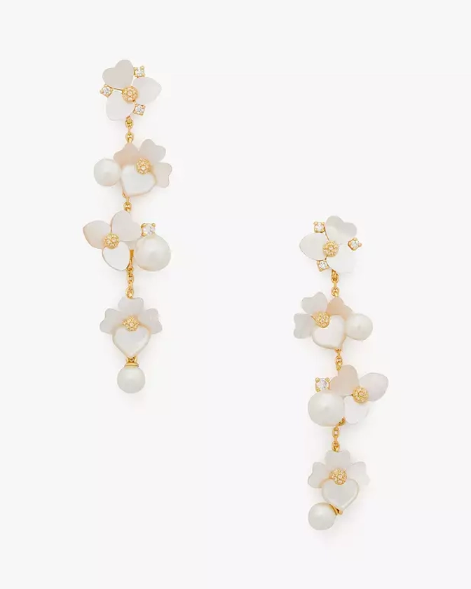 Precious Pansy Statement Linear Earrings | Kate Spade New York