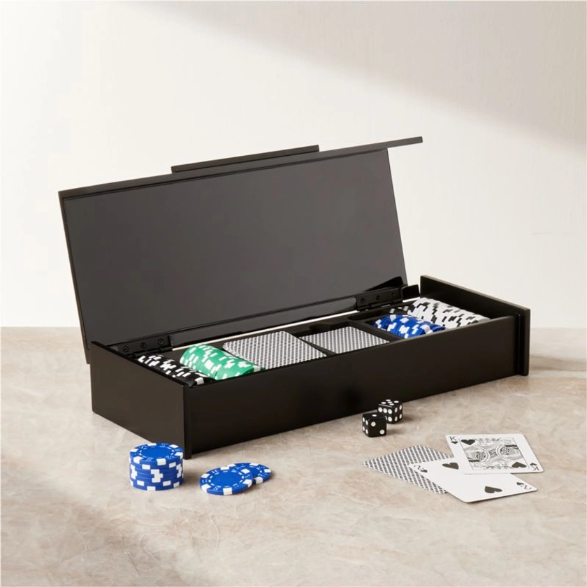 Montrose High-Gloss Wood Poker Set + Reviews | CB2