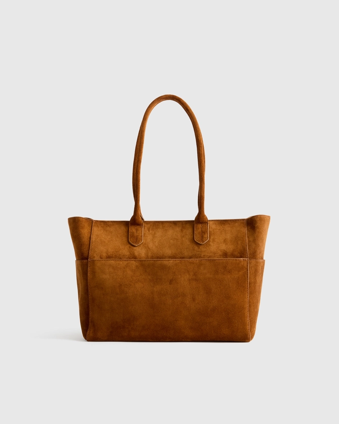 Italian Suede Shopper Tote