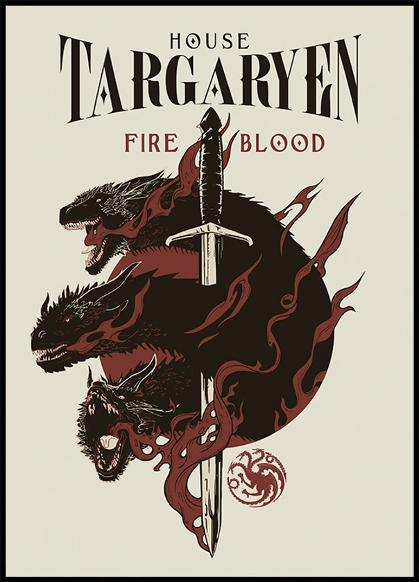 Game of Thrones™ - House Targaryen Affiche