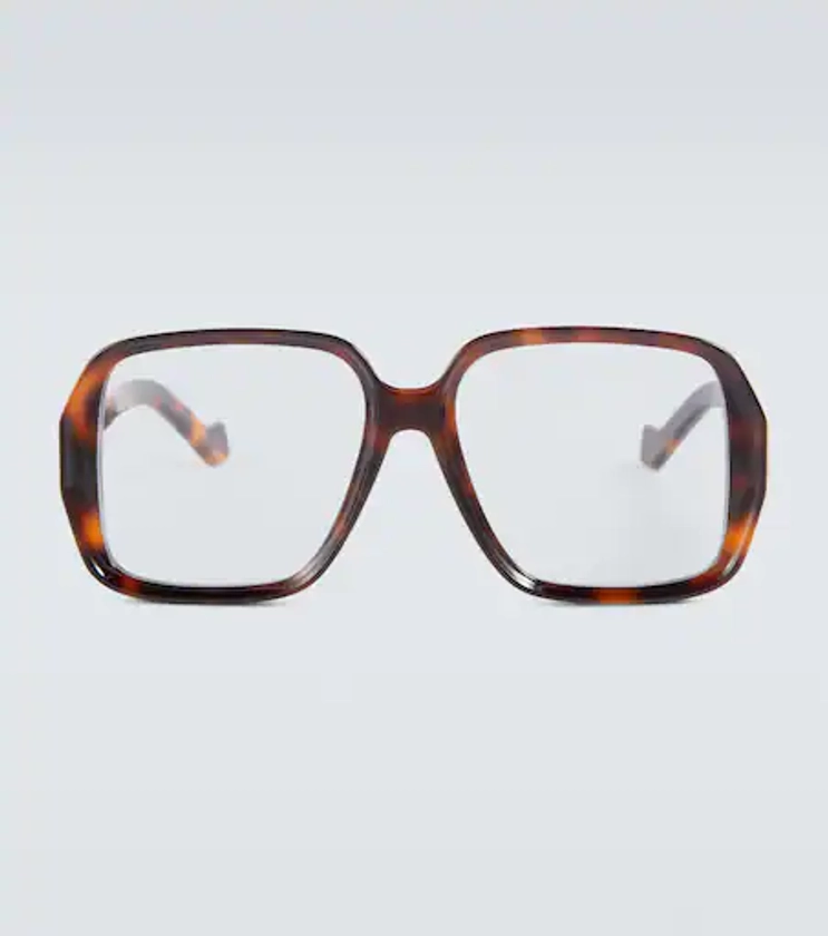 Anagram square glasses in brown - Loewe | Mytheresa