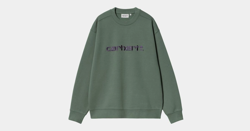 Carhartt WIP W' Carhartt Sweatshirt, Duck Green / Aura | Official Online Store