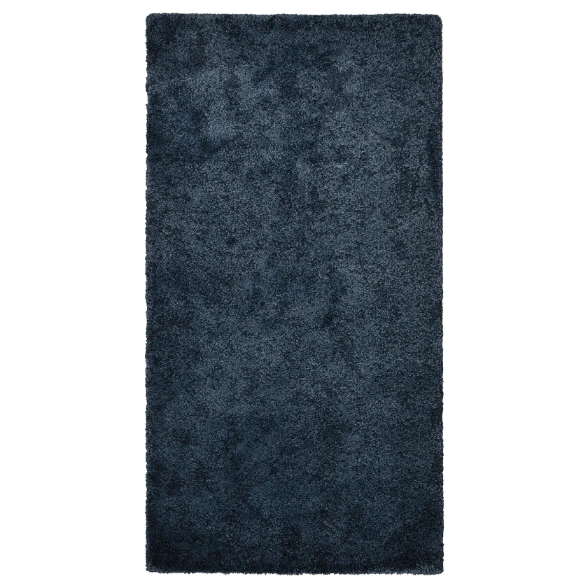 STOENSE tapis, poils ras, bleu foncé, 80x150 cm - IKEA