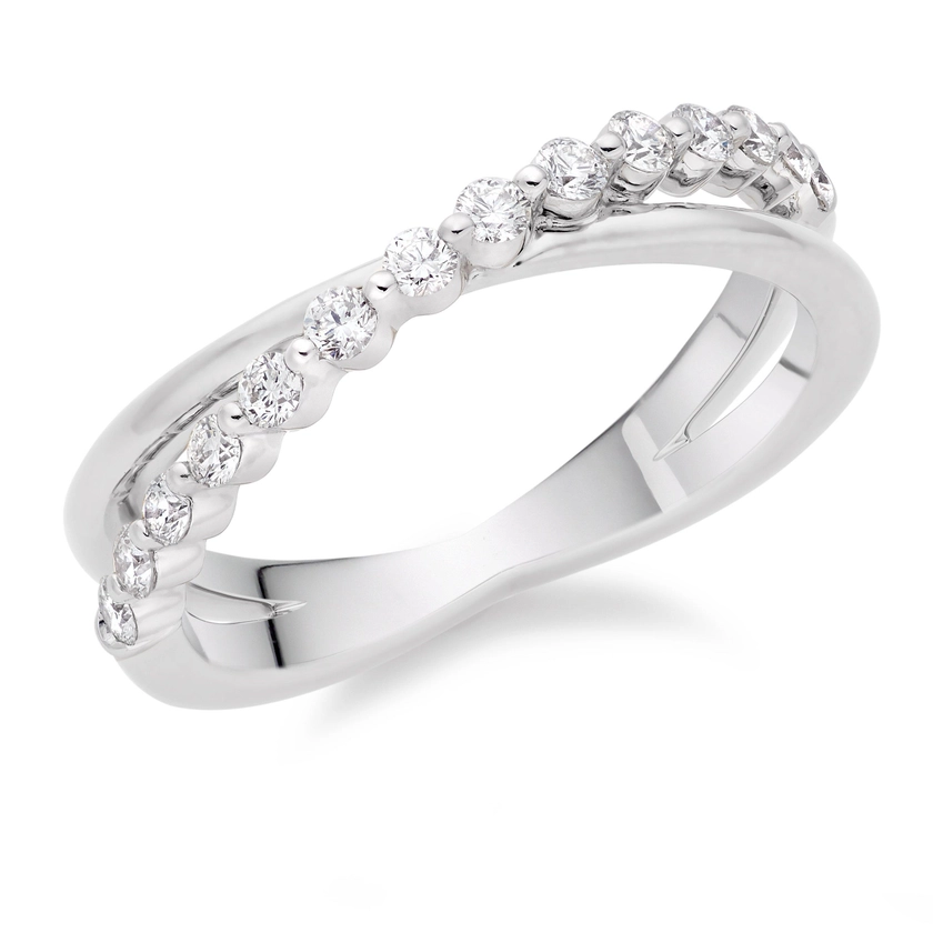 Beaverbrooks Starlit Platinum Diamond Half Eternity Ring