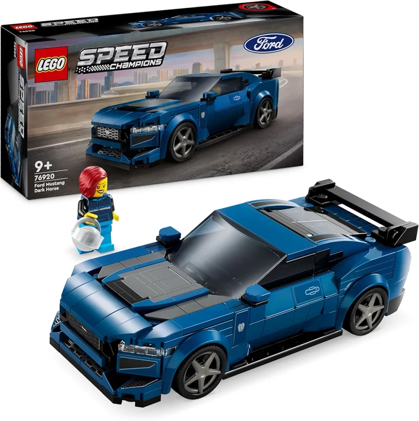 LEGO Speed Champions La Voiture de Sport Ford Mustang Dark Horse Véhicule Jouet, Set de Construction pour Enfants, Idée Cadeau pour Les Garçons et Les Filles Dès 9 Ans, Décoration pour Chambre 76920