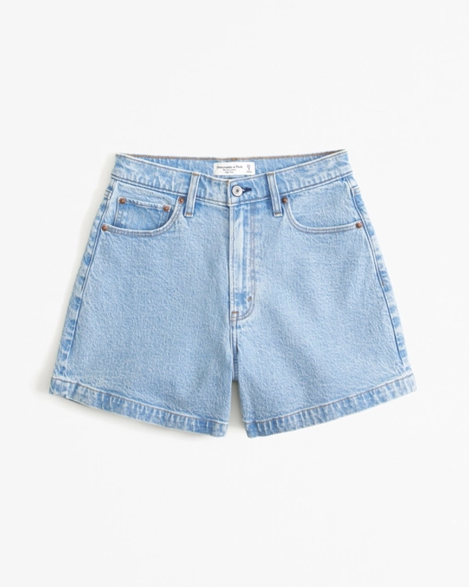 Women's Curve Love High Rise Dad Short | Women's Bottoms | Abercrombie.com