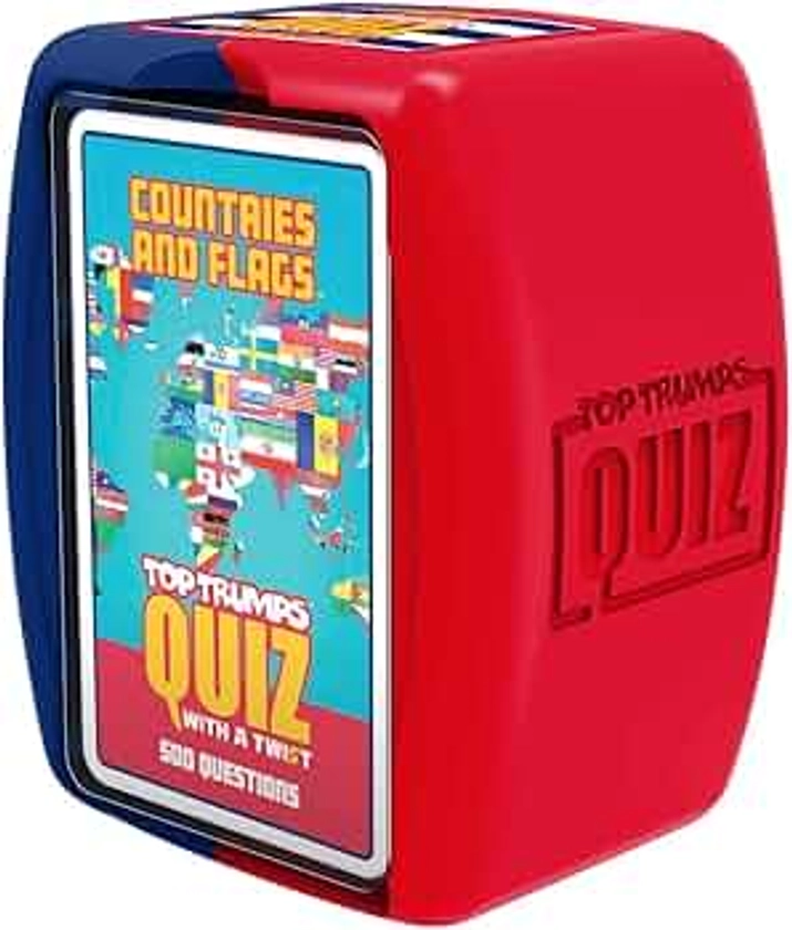 Top Trumps Countries and Flags Quiz Game, 500 questions to test your knowledge and memory on countries, continents, cultures and flags, educational gift and toy for boys and girls aged 8 plus