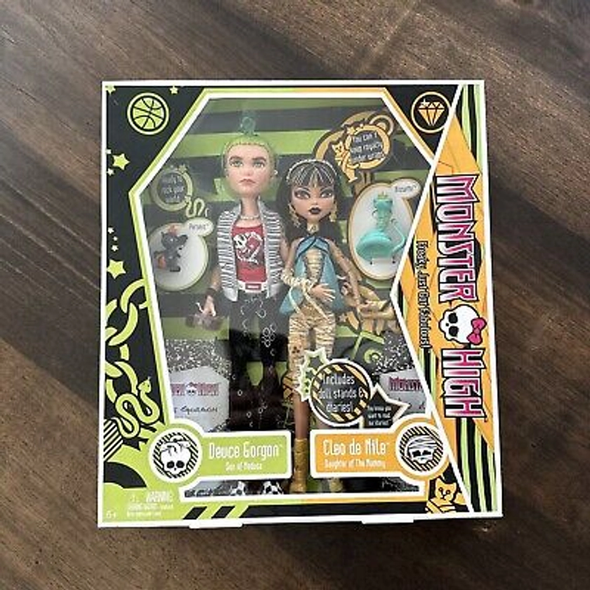 Monster High Cleo De Nile and Deuce Gorgon Dolls 1st Wave 2009 NIB Unopened | eBay