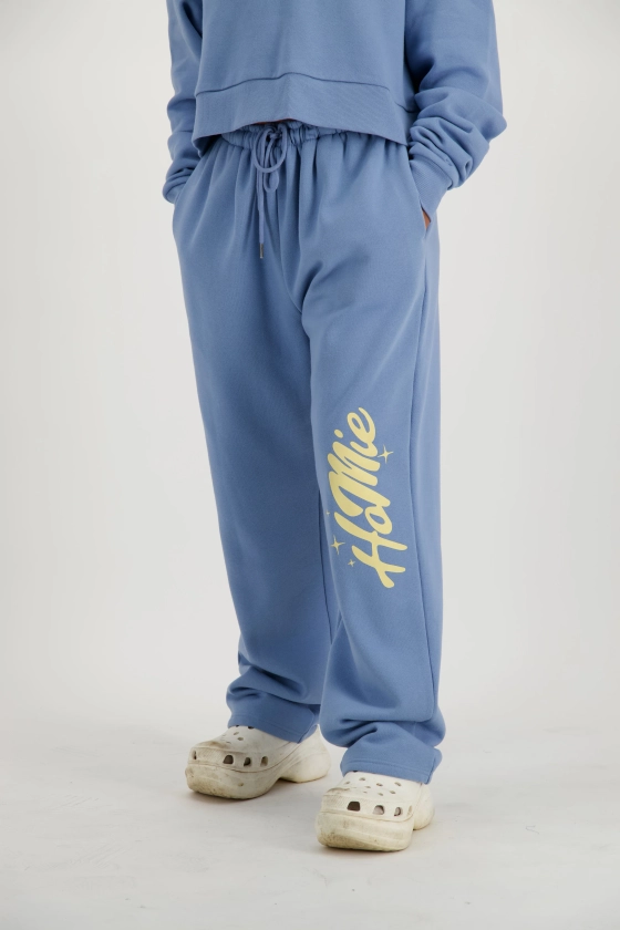 Wide Leg HoMie Trackpants - Vista Blue