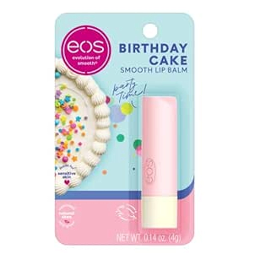 Amazon.com : eos Natural Shea Lip Balm- Birthday Cake, All-Day Moisture Lip Care Products, 0.14 oz : Beauty & Personal Care