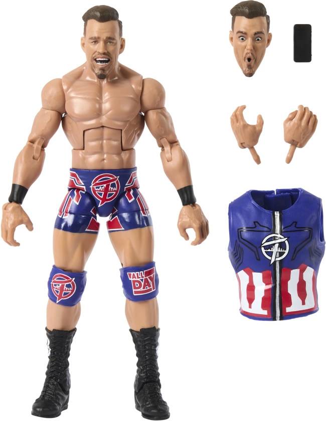 WWE Elite Collection Austin Theory Action Figure with Accessories, Posable Collectible (6-inch)