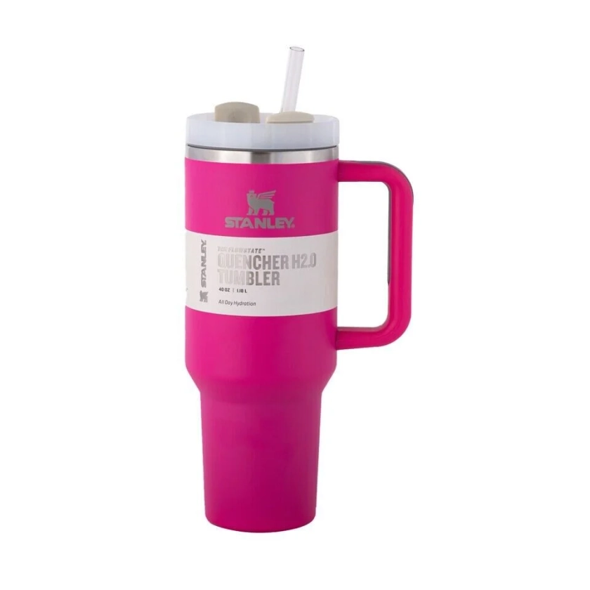 Stanley 40 oz Quencher H2.0 FlowState Stainless Steel Vacuum Insulated Tumbler - Cosmo Pink Valentines Edition