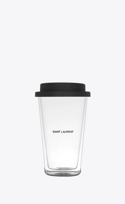 COFFEE MUG IN GLASS | Saint Laurent | YSL.com