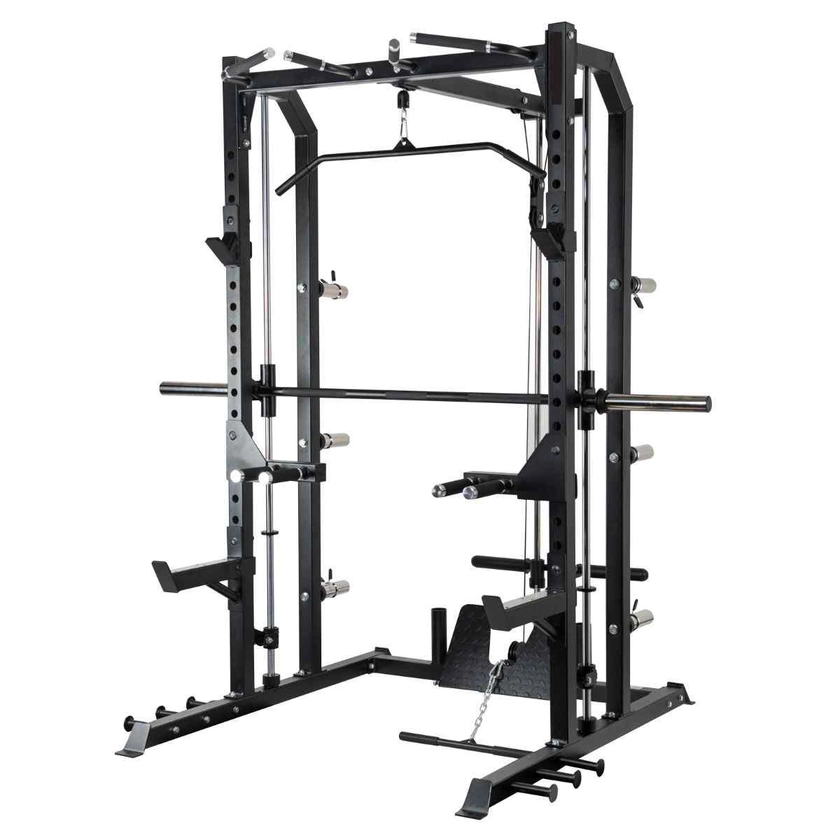 EXTREME FITNESS POWER RACK WITH SMITH MACHINE AND PULLEY SYSTEM - Extreme Fitness